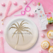 グラム金ゴールドトロピカルパームグラデーションツリー ペーパープレート (パーティー)