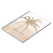 グラム金ゴールドトロピカルパームグラデーション ノートブック (左側)
