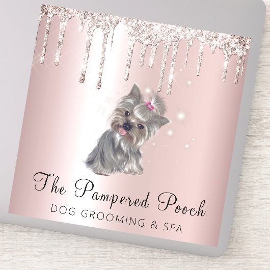 グラム金ゴールドバラグリッタードリップスドッググルーミングサービス シール (詳細)