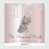 グラム金ゴールドバラグリッタードリップスドッググルーミングサービス シール (シート)