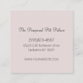 グラム金ゴールドバラグリッタードリップスプードルペットシッター スクエア名刺 (裏面)