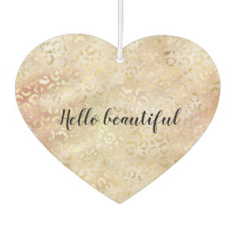 グラム金ゴールドバラ赤面ピンクヒョウ印刷 カーエアーフレッシュナー