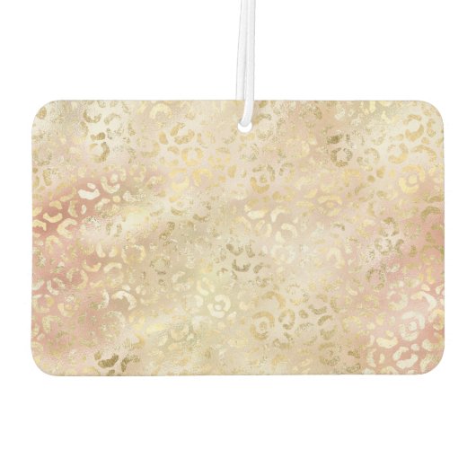 グラム金ゴールドバラ赤面ピンクヒョウ印刷 カーエアーフレッシュナー (裏面)