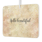 グラム金ゴールドバラ赤面ピンクヒョウ印刷 カーエアーフレッシュナー (左)