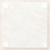 グラム金ゴールドバラ赤面ピンクヒョウ印刷 ガラスコースター (裏面)