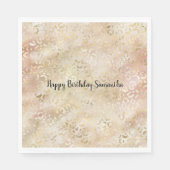 グラム金ゴールドバラ赤面ピンクヒョウ印刷 スタンダードランチョンナプキン (正面)