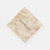 グラム金ゴールドバラ赤面ピンクヒョウ印刷 スタンダードランチョンナプキン (角)