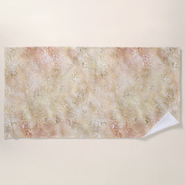 グラム金ゴールドバラ赤面ピンクヒョウ印刷 ビーチタオル
