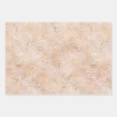 グラム金ゴールドバラ赤面ピンクヒョウ印刷 ラッピングペーパーシート (正面2)