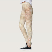 グラム金ゴールドバラ赤面ピンクヒョウ印刷 レギンス (左)