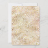 グラム金ゴールドバラ赤面ピンクヒョウ印刷 招待状 (裏面)