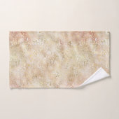 グラム金ゴールドバラ赤面ピンクレオパードプリント     バスタオルセット (ハンドタオル)