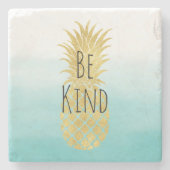 グラム金ゴールドパイナップルアクアウォーターカグラデーションラー ストーンコースター (正面)