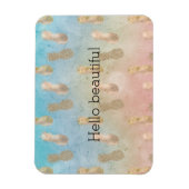 グラム金ゴールドパイナップルアクアピンク絞り染め マグネット (縦)