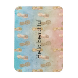 グラム金ゴールドパイナップルアクアピンク絞り染め マグネット