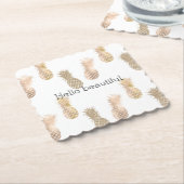 グラム金ゴールドパイナップル ペーパーコースター (アングル)