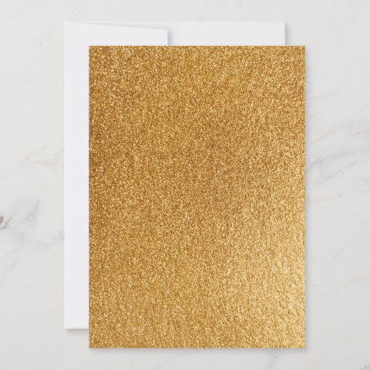 グラム金ゴールドパープルスパークルドレススウィート16th誕生日 招待状 (裏面)