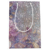 グラム金ゴールドパープルフローラスパークル ミディアムペーパーバッグ (正面)