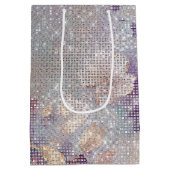 グラム金ゴールドパープルフローラスパークル ミディアムペーパーバッグ (裏面)