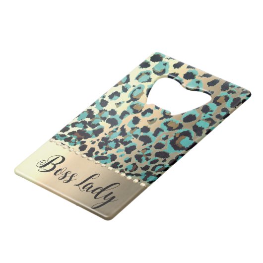 グラム金ゴールドヒョウボスレディ クレジットカード栓抜き (正面アングル)