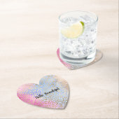 グラム金ゴールドヒョウ印刷ピンクブルーピーチ絞り染め ペーパーコースター (インサイチュ)