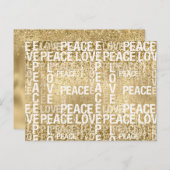 グラム金ゴールドピースラブグリッター ポストカード (正面/裏面)