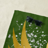 グラム金ゴールドフェニックスシルバーグリッターモノグラムグリーン | ビーチタオル (インサイチュ)