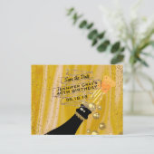 グラム金ゴールドブラックザデイトシャンパーニュ誕生日 案内ポストカード (スタンド正面)