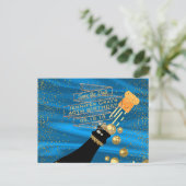 グラム金ゴールドブルーザデイトシャンパーニュ誕生日 案内ポストカード (スタンド正面)