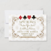 グラム金ゴールドホワイトカジノラスベガストランプのポーカー結婚ズ セーブザデート (正面)