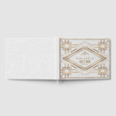 グラム金ゴールドホワイト素晴らしギャツビー結婚ズ ゲストブック (全面)