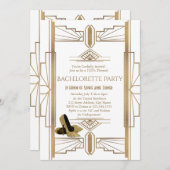 グラム金ゴールドホワ素晴らしイトギャツビーバチェロレッテ 招待状 (正面/裏面)