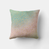 グラム金ゴールドレオパードプリントアクアピンク絞り染め クッション (裏面)