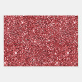 グラム金ゴールドレッドグリッターヒョウ印刷 ラッピングペーパーシート (正面3)