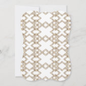 グラム金ゴールド素晴らしホワイトギャツビー結婚1920年代 招待状 (裏面)