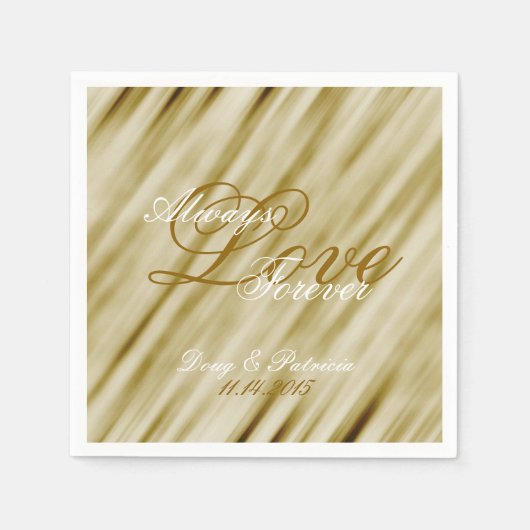 グラム金ゴールド結婚ズ スタンダードカクテルナプキン (正面)