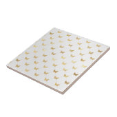 グラム金ゴールド蝶ホワイト タイル (側面)