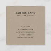 グラム金ゴールド赤面バーガンディ水彩バラフローラ スクエア名刺 (裏面)