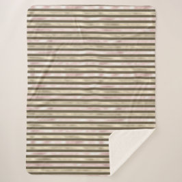 グラム金ゴールド赤面ピンクブラウンストライプズ シェルパブランケット