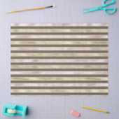 グラム金ゴールド赤面ピンクブラウンストライプズ 薄葉紙 (クラフト)