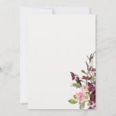 グラム金ゴールド赤面ブルガンディウォーター色バラフローラ ノートカード (裏面)