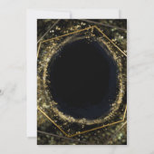 グラム金ゴールド&ブラックモダン抽象芸術グラムスウィート16 招待状 (裏面)