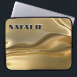 グラム金モダン箔モノグラム ラップトップスリーブ<br><div class="desc">このユニークラップトップスリーブケースは、3次元金ゴールド液箔の背景を備えている。輝きを放つ！名前を追加してカスタマイズする。贈り物素晴らしをする。Simple Farmhouse Pressによって作成。</div>