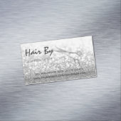 グラム銀エレガント《写真》ぼけ味モダンハサミ マグネット名刺 (インサイチュ)