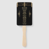 グラム20ズギャツビー素晴らしアールデコ結婚式 プログラム ハンドファン (裏面)