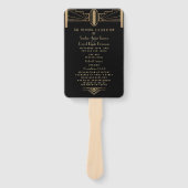 グラム20ズギャツビー素晴らしアールデコ結婚式 プログラム ハンドファン (正面)