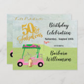 グラム50と素晴らしいゴルフシーンパーティの招待状 招待状 (正面/裏面)