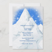 グラム·ウィンター·スノー·スキー·アルプス·シャレー·シャンパン 招待状 (裏面)