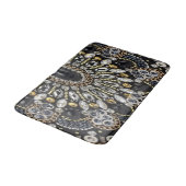 グラム·スパークルズ·アート·デコ·ブラック·ラインストン·金ゴールド· バスマット (アングル)