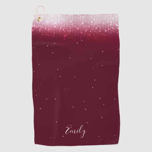 グラム・バーグンデパーソナライズされたィ ゴルフタオル (正面)